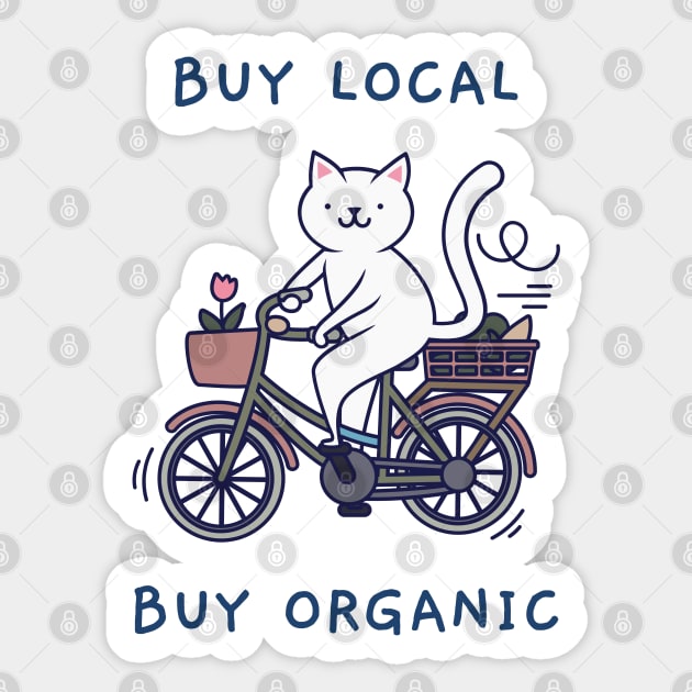 Buy local, buy organic Sticker by X-TrashPanda